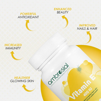 Suplemento ambrosial vitamina e cápsulas blandas 400 ui