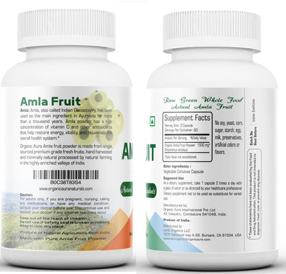 Suplemento amla natural vitamina c antioxidantes 120 cápsulas