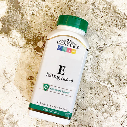 Suplemento antioxidante 21st Century vitamina E 400 UI