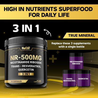 Suplemento antioxidante NUQIIT con resveratrol y quercetina