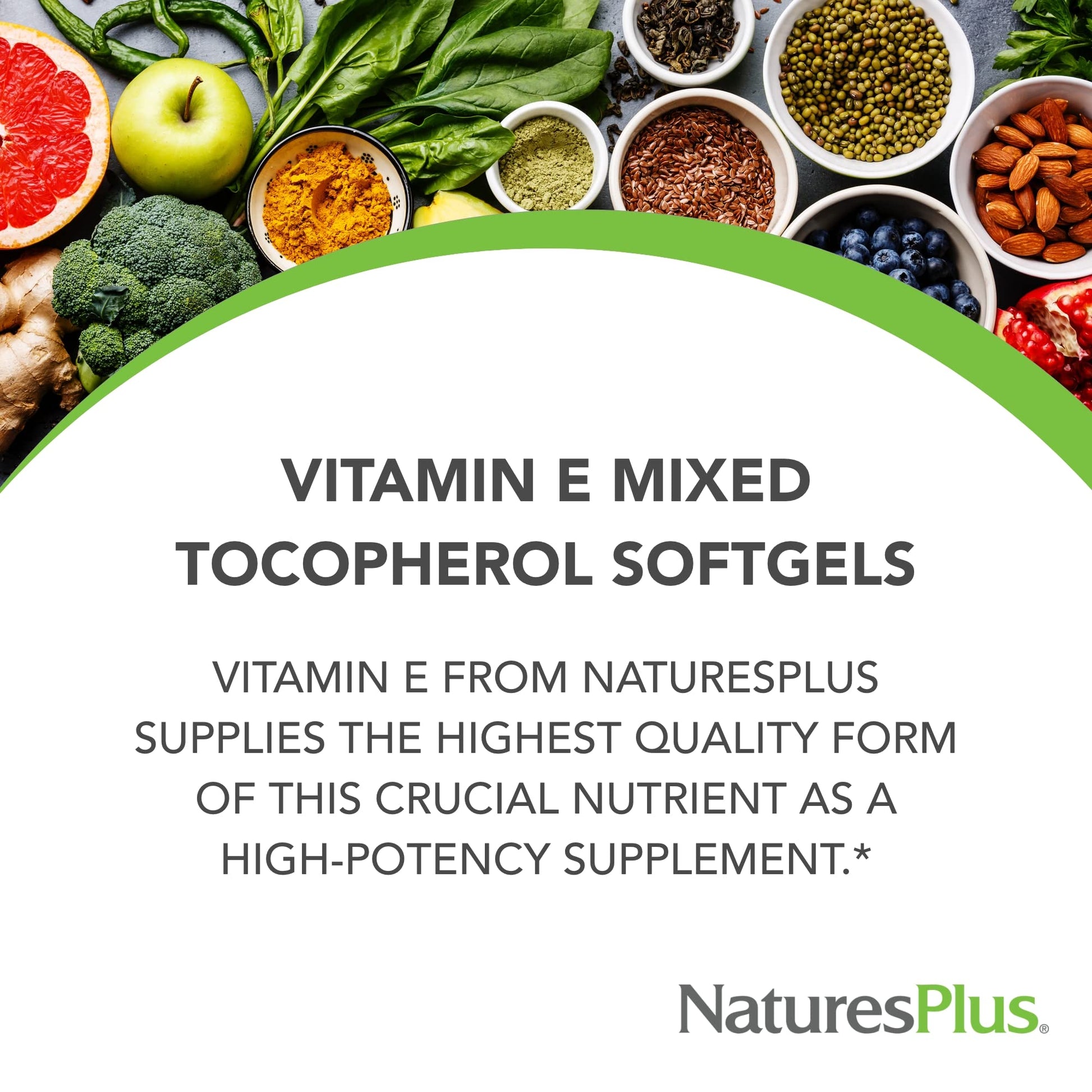 Suplemento antioxidante vitamina E NaturesPlus