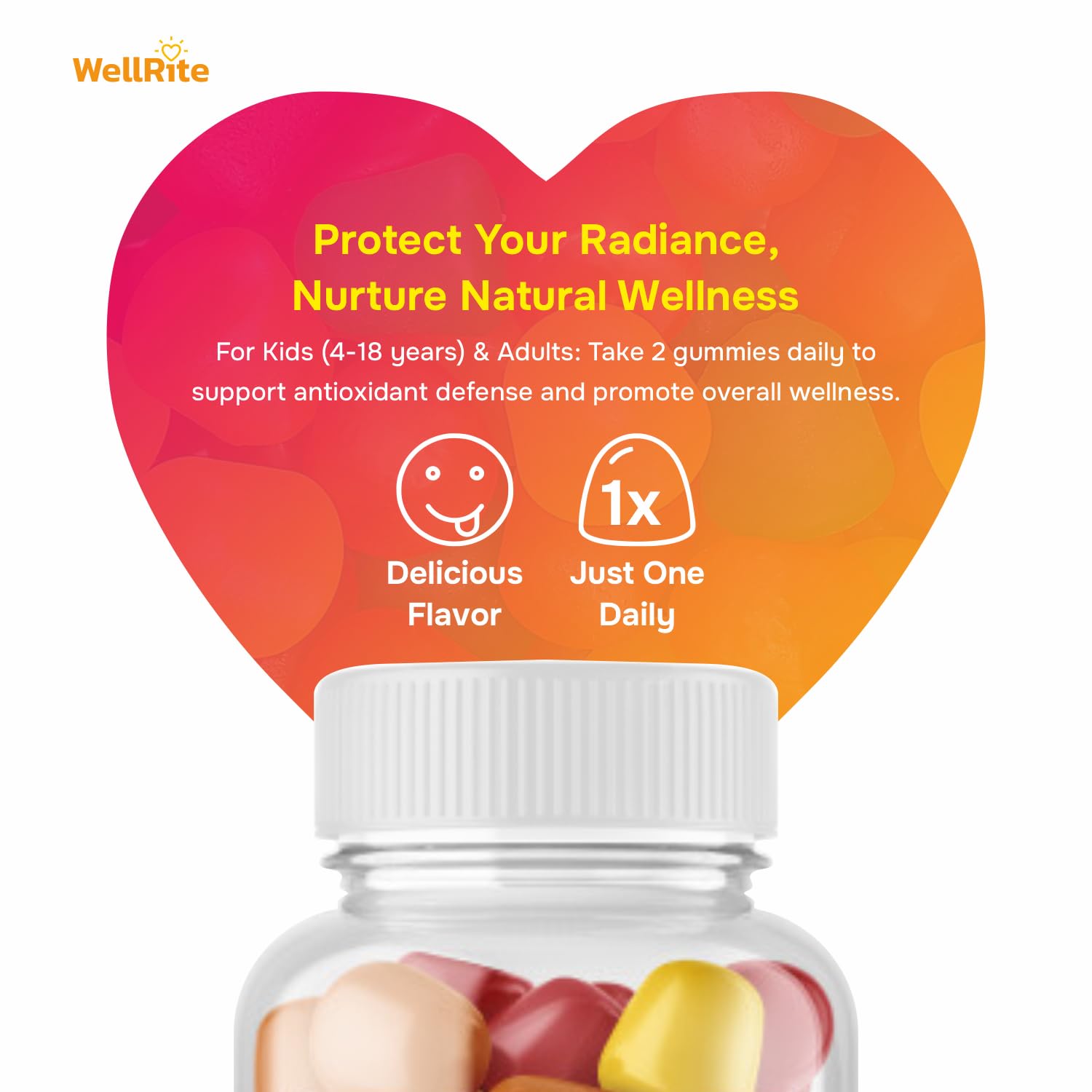 Suplemento antioxidante Wellrite con curcumina