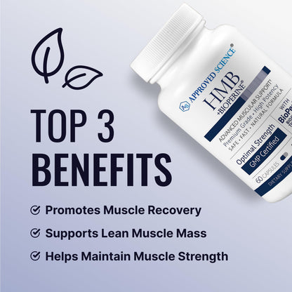 Suplemento Approved Science con BioPerine para mejor absorción