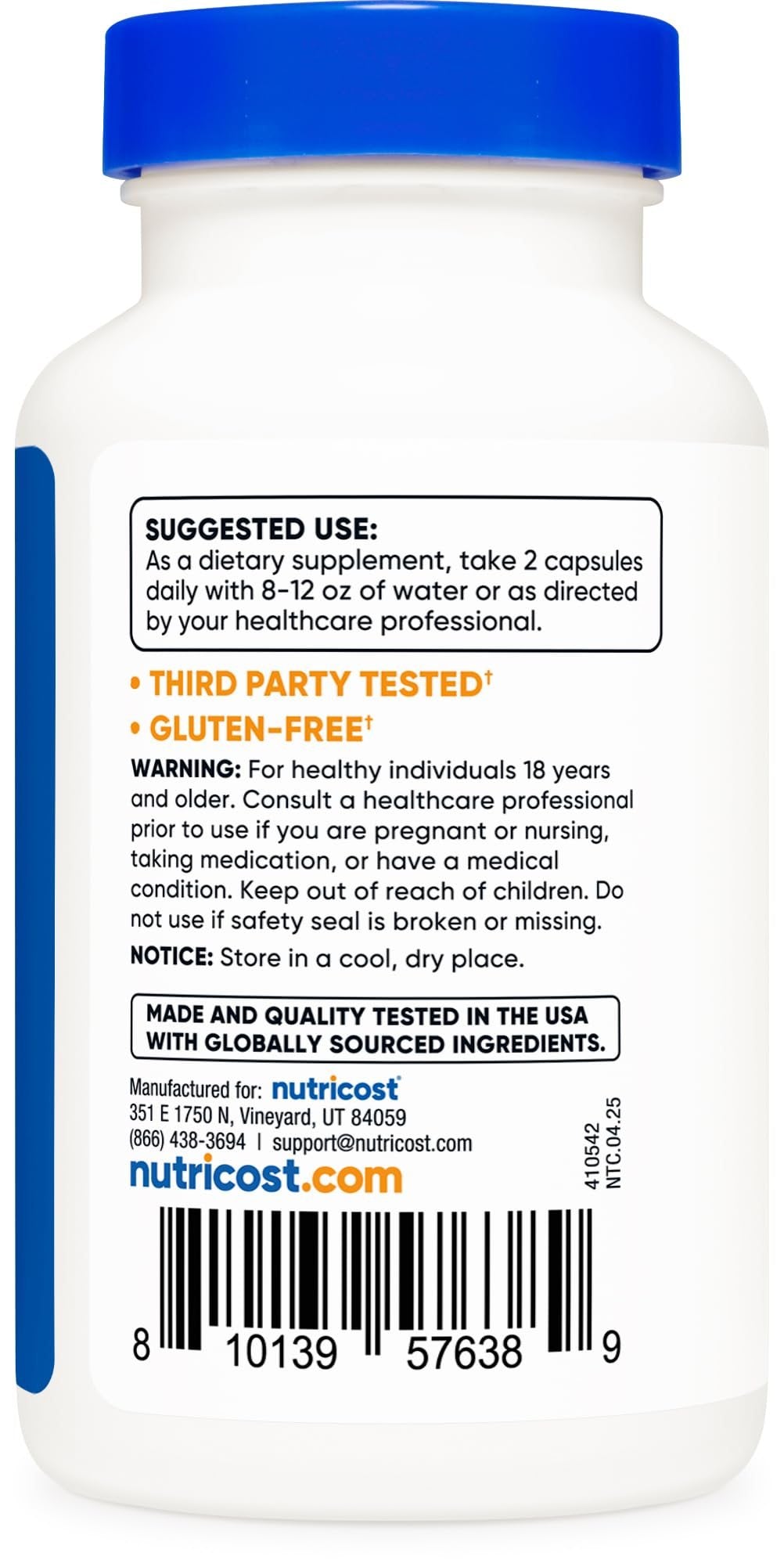 Suplemento B1 de alta calidad, Nutricost