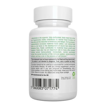 Suplemento b12 metilada y folato puro para salud cardiovascular