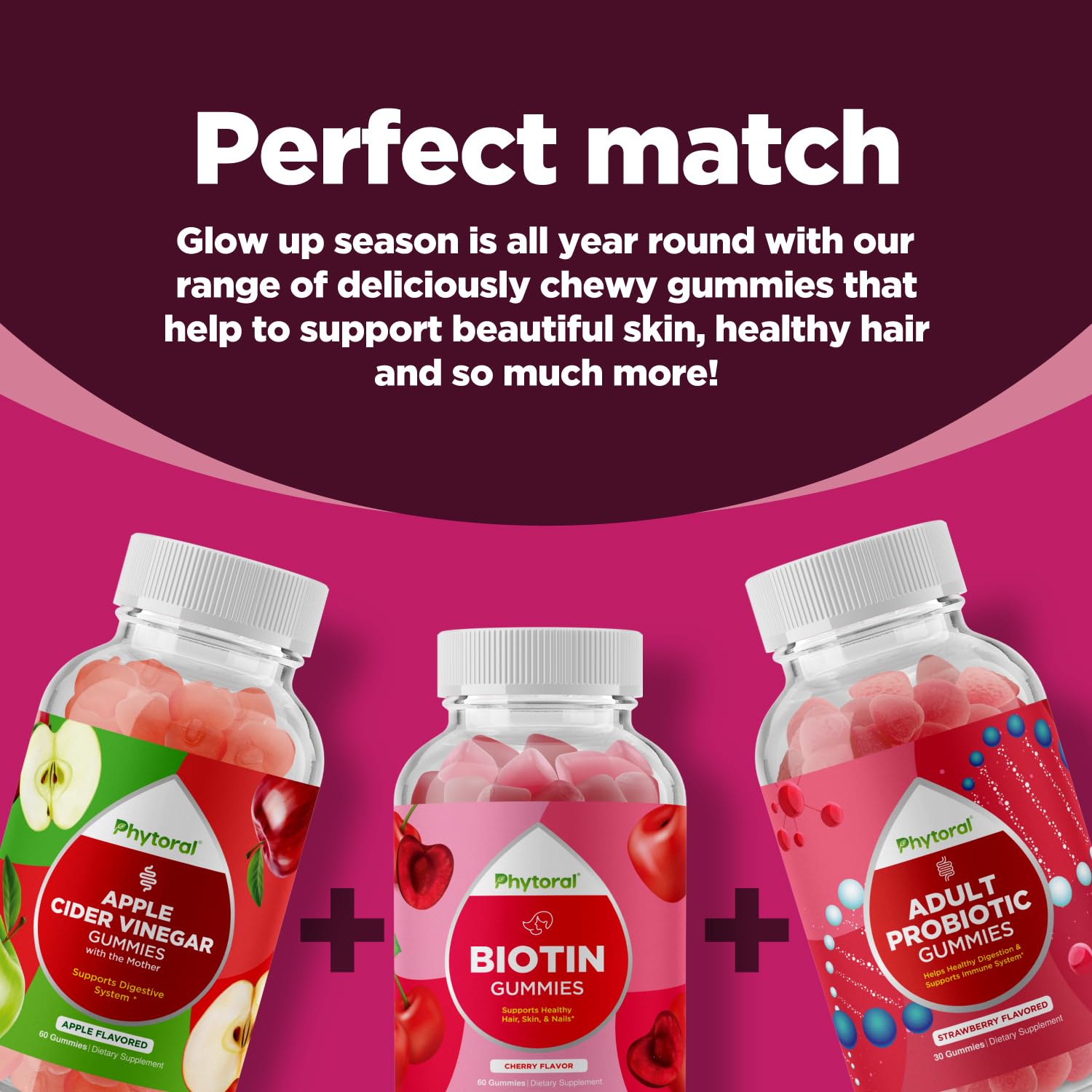 Suplemento belleza gomitas colágeno biotina piel cabello uñas