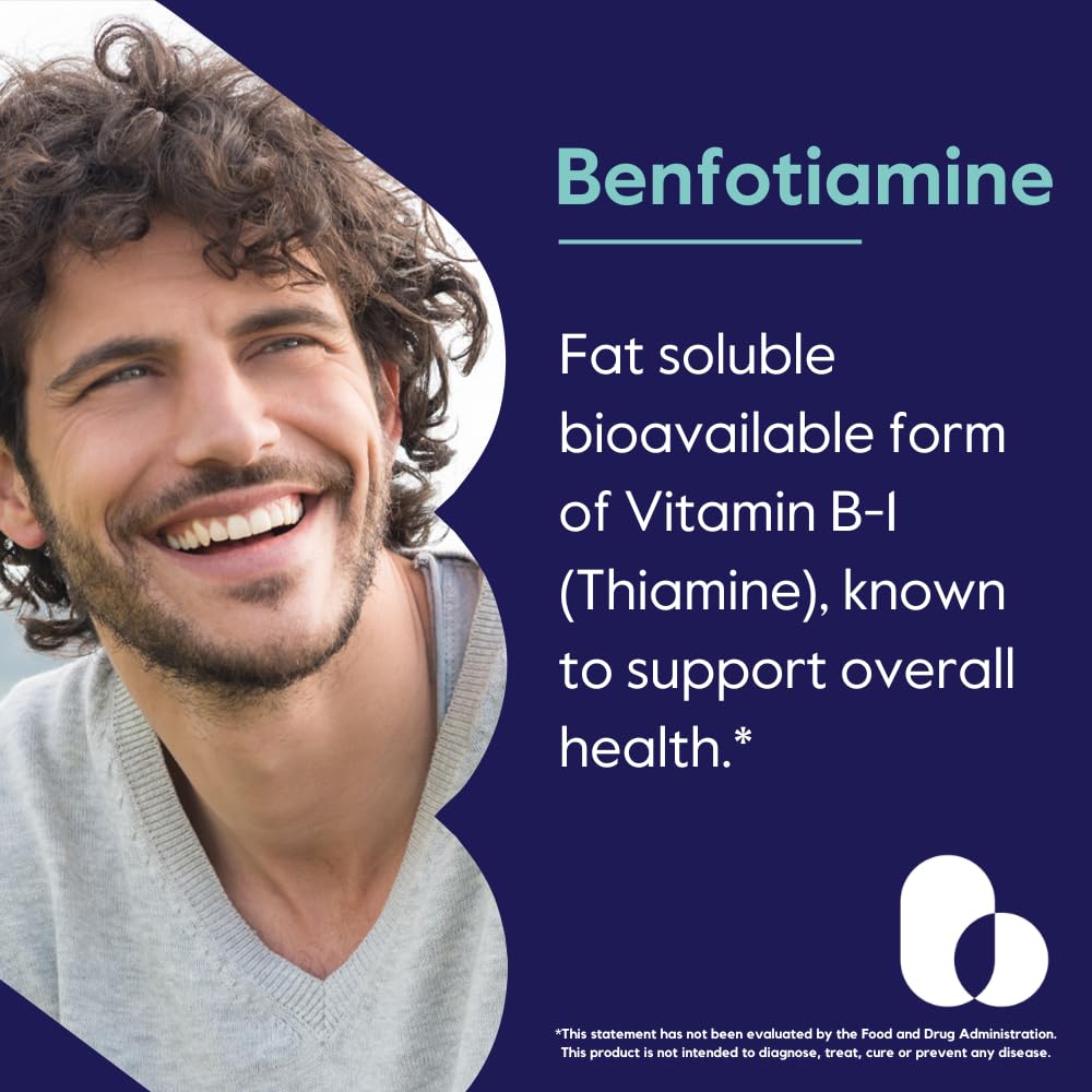 Suplemento Benfotiamina BESTVITE sin estearatos ni dióxido de silicio