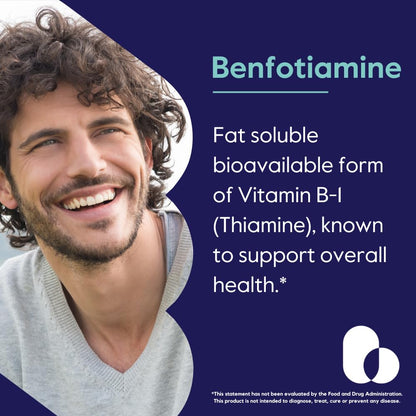 Suplemento Benfotiamina BESTVITE sin estearatos ni dióxido de silicio