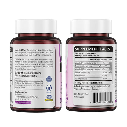 Suplemento BIO POTENTIA con ingredientes para función ovárica