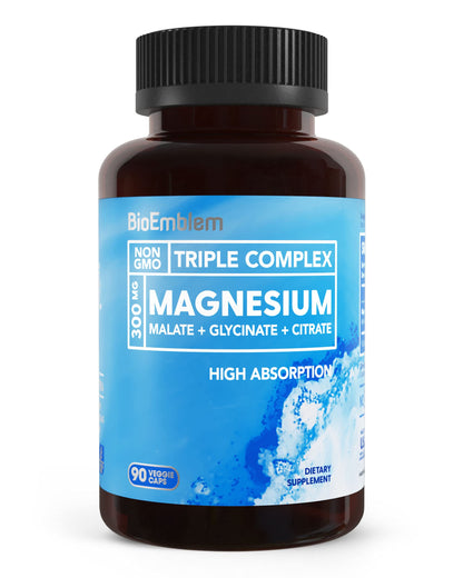 Suplemento bioemblem vista lateral magnesio d3 k2 coq10