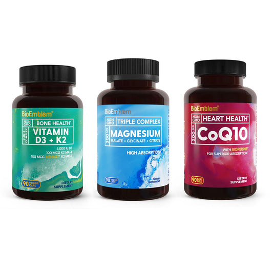 Suplemento bioemblem magnesio vitamina d3 k2 coq10