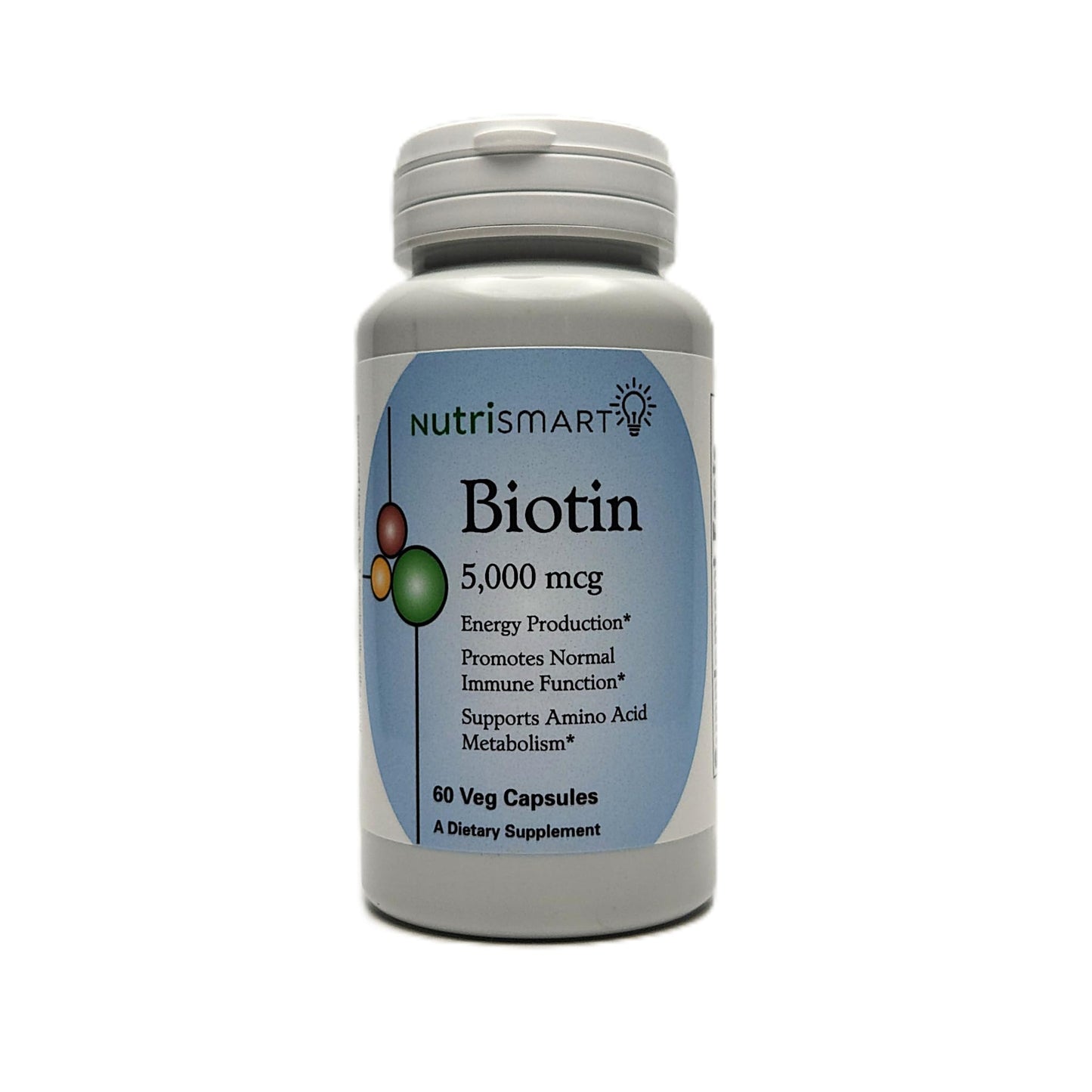 Suplemento biotina 5000 mcg Nutrimart para cabello piel uñas