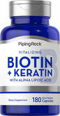 Suplemento biotina 5000 mcg Piping Rock 180 cápsulas