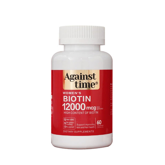 Suplemento biotina Against Time 12000 mcg 60 cápsulas