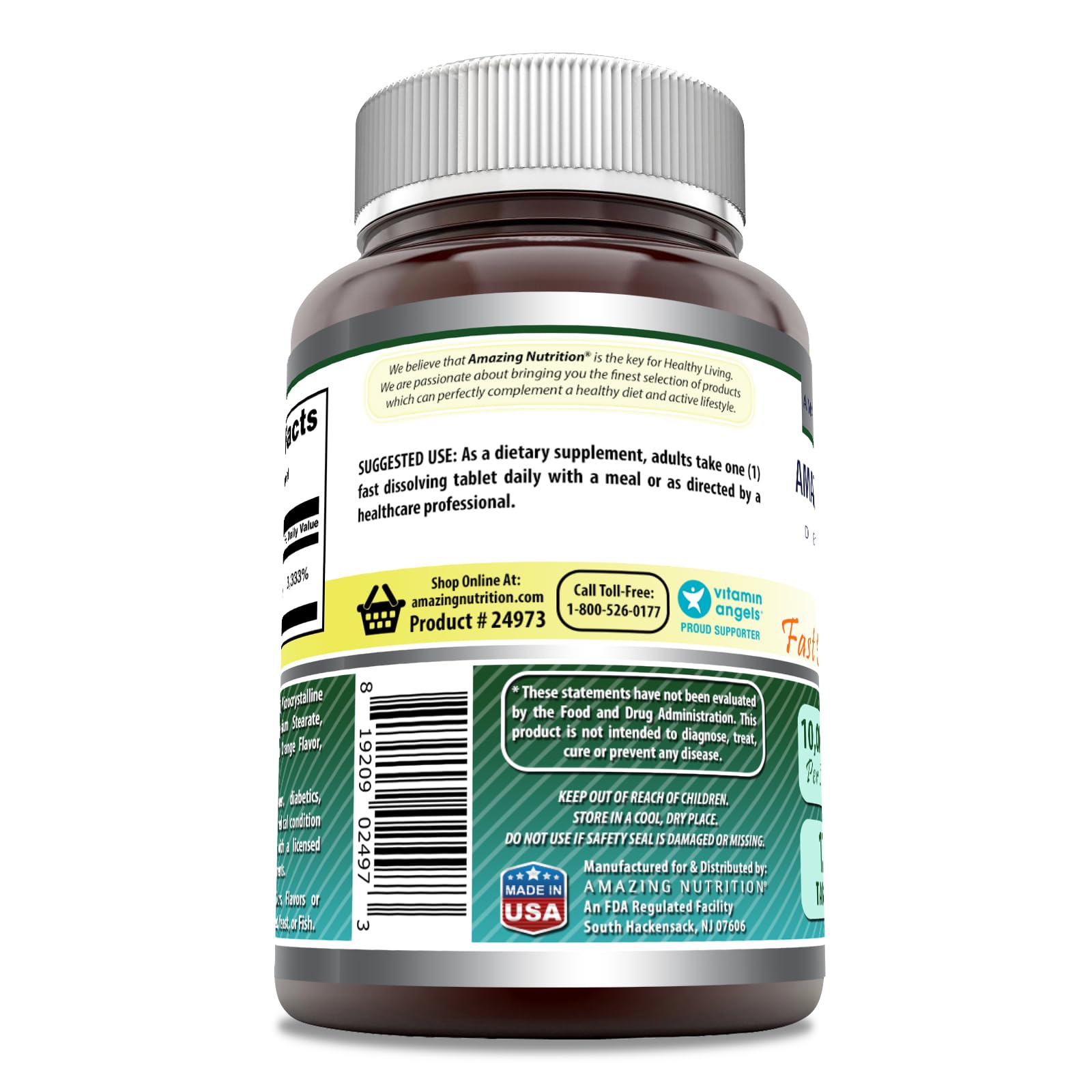 Suplemento biotina Amazing Formulas etiqueta