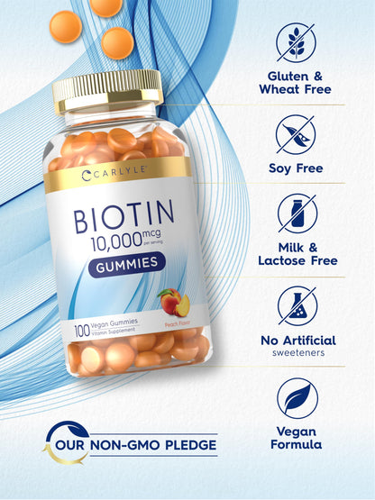 Suplemento biotina carlyle gomitas no contien gluten ni OGM