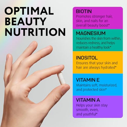 Suplemento de biotina para crecimiento saludable del cabello