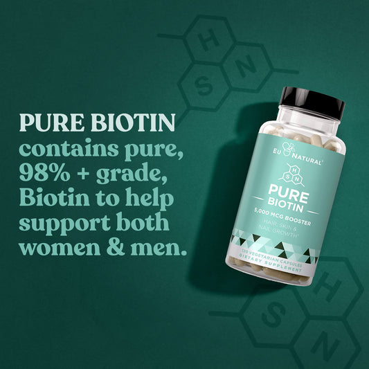 Suplemento biotina Eu Natural para uñas fuertes y piel radiante