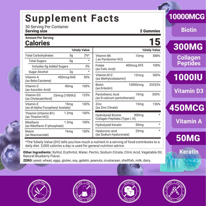 Suplemento biotina para fortalecer uñas y piel Wiszeen