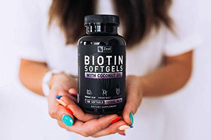 Suplemento de biotina pura para cabello, piel y uñas