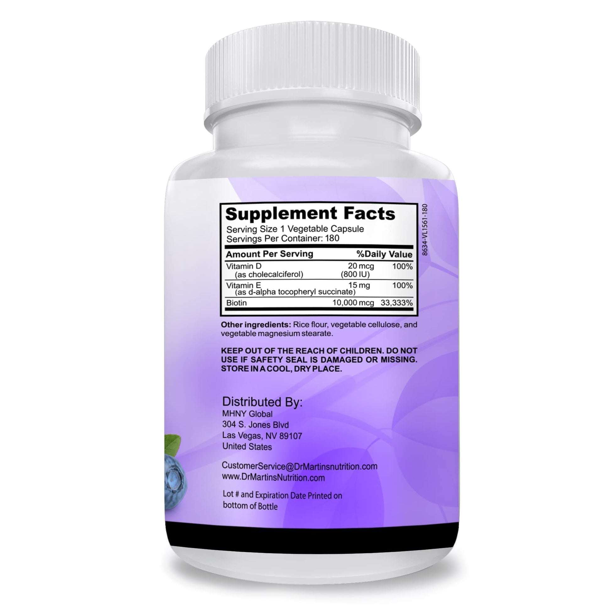 Suplemento biotina para uñas y cabello saludable