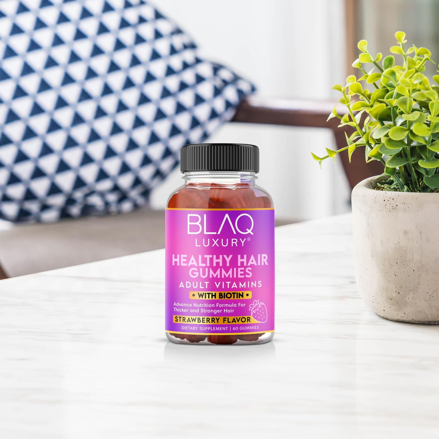 Suplemento Blaq Luxury biotina y vitaminas para crecimiento