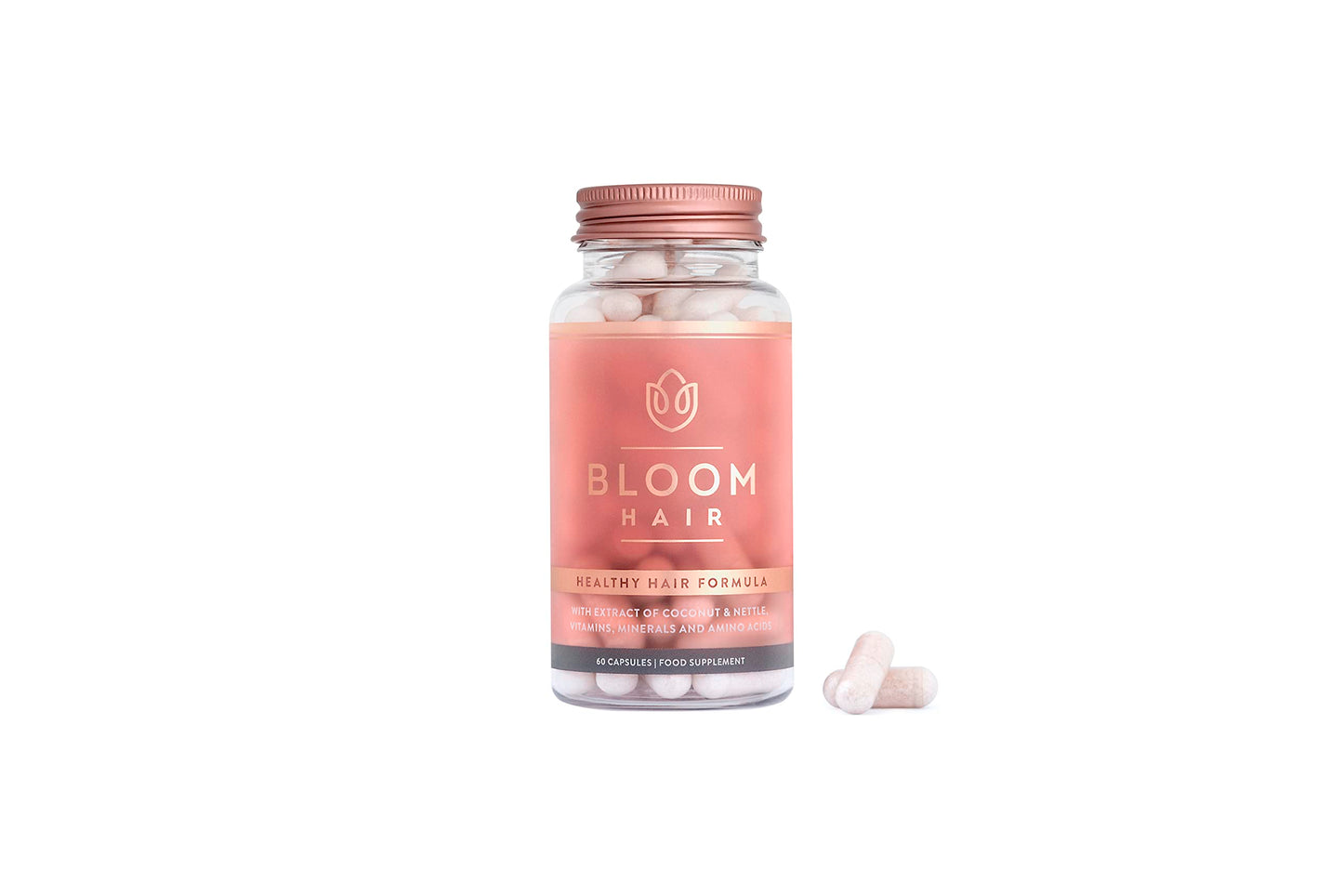 Suplemento bloom vitaminas biotina para cabello mujer sin gluten