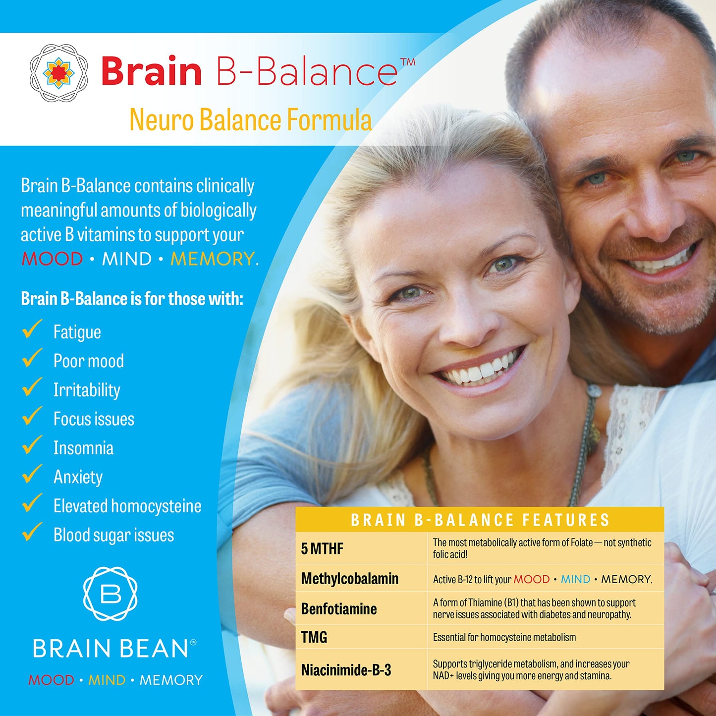 Suplemento Brain B Balance neurobalance para estado de ánimo