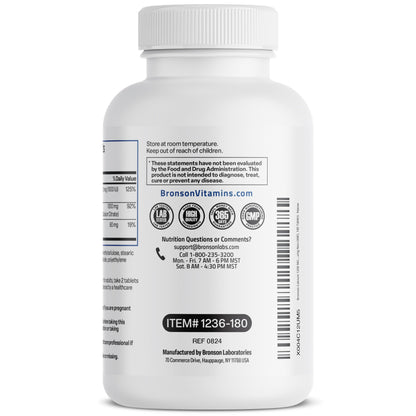 Suplemento bronson calcio vitamina d3 frasco