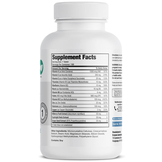 suplemento bronson con tabla nutricional
