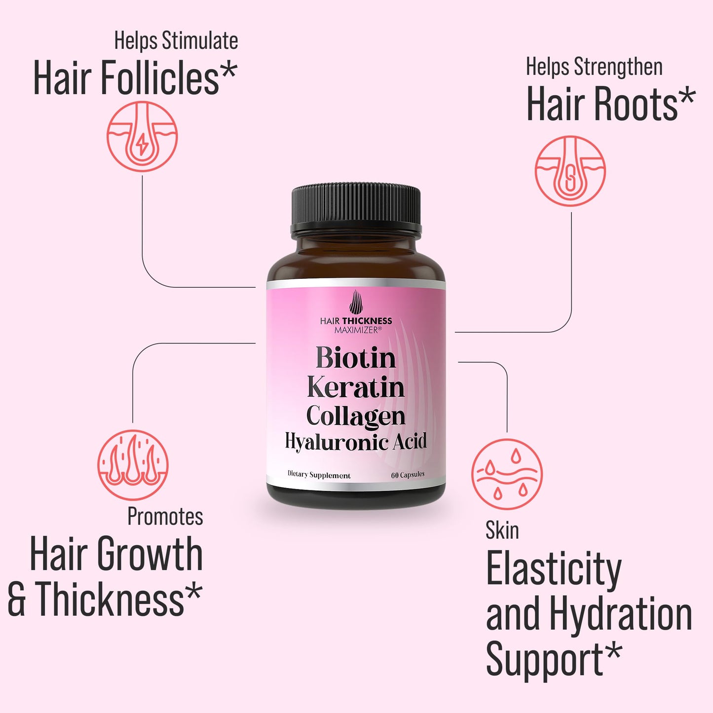 Suplemento para cabello engrosar cabello y piel hidratada