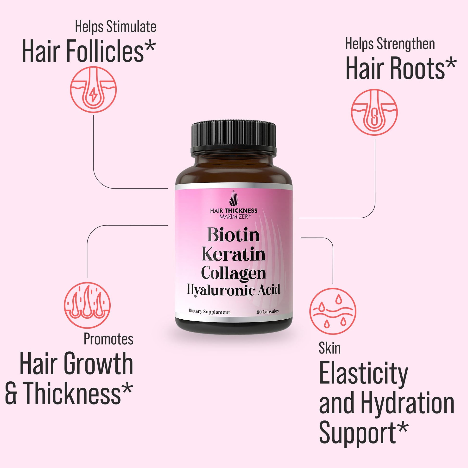 Suplemento para cabello engrosar cabello y piel hidratada