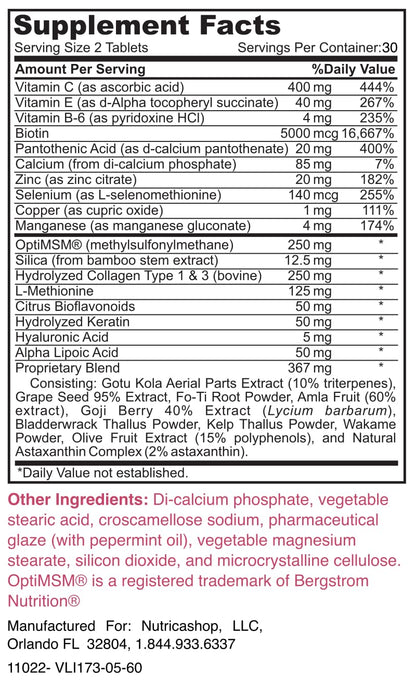 suplemento cabello piel y uñas aprobado farmacéuticamente