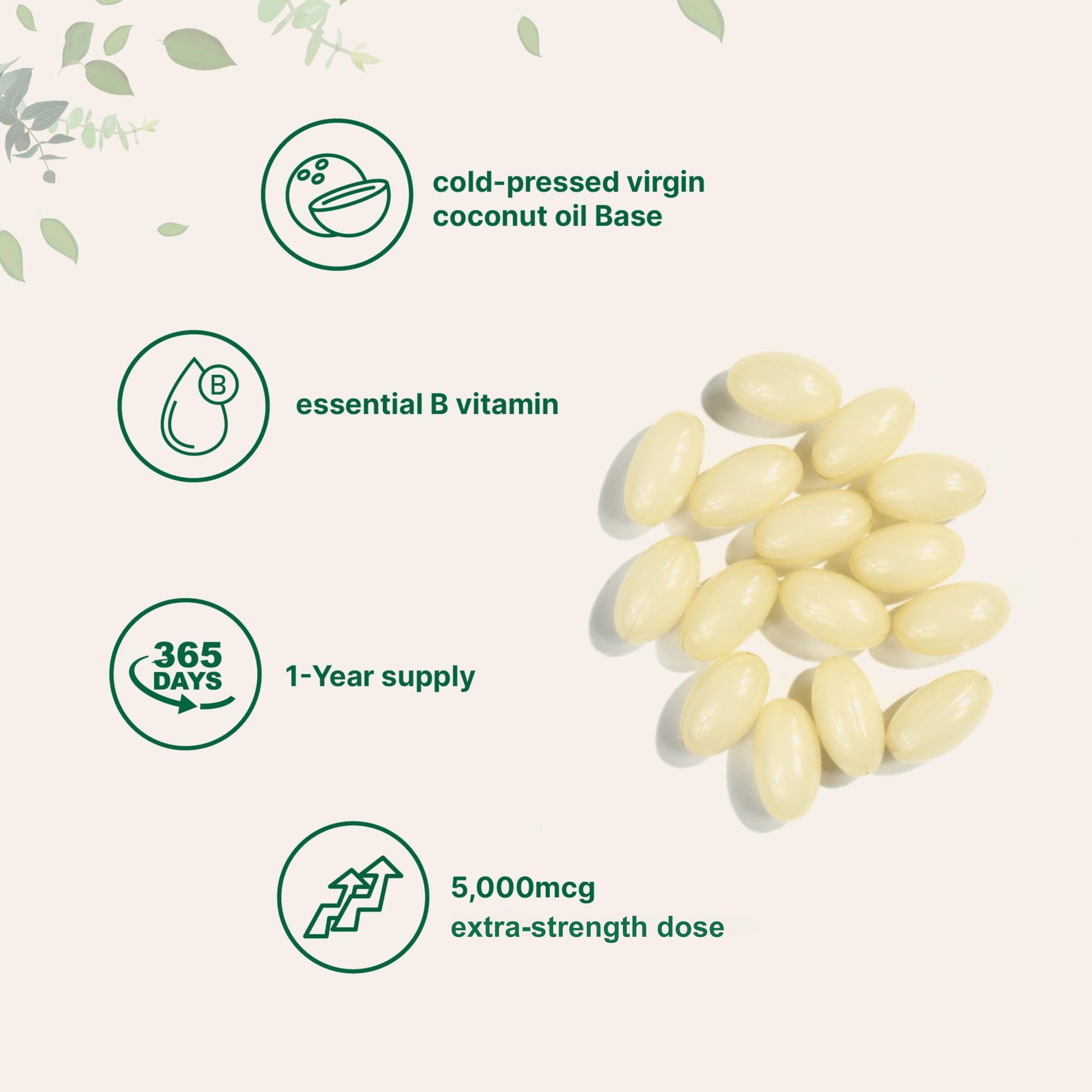 Suplemento para cabello, piel y uñas saludables biotina Micro Ingredients