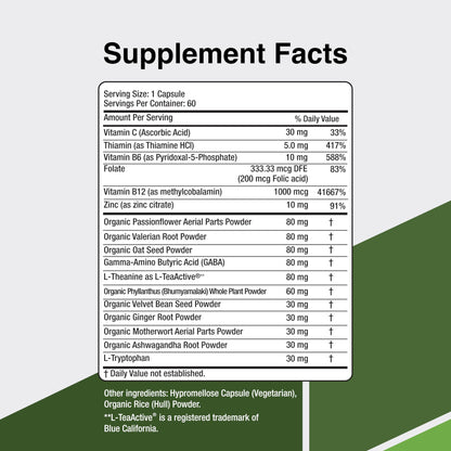 Suplemento CalmSupport aprobado por GMP para relajación