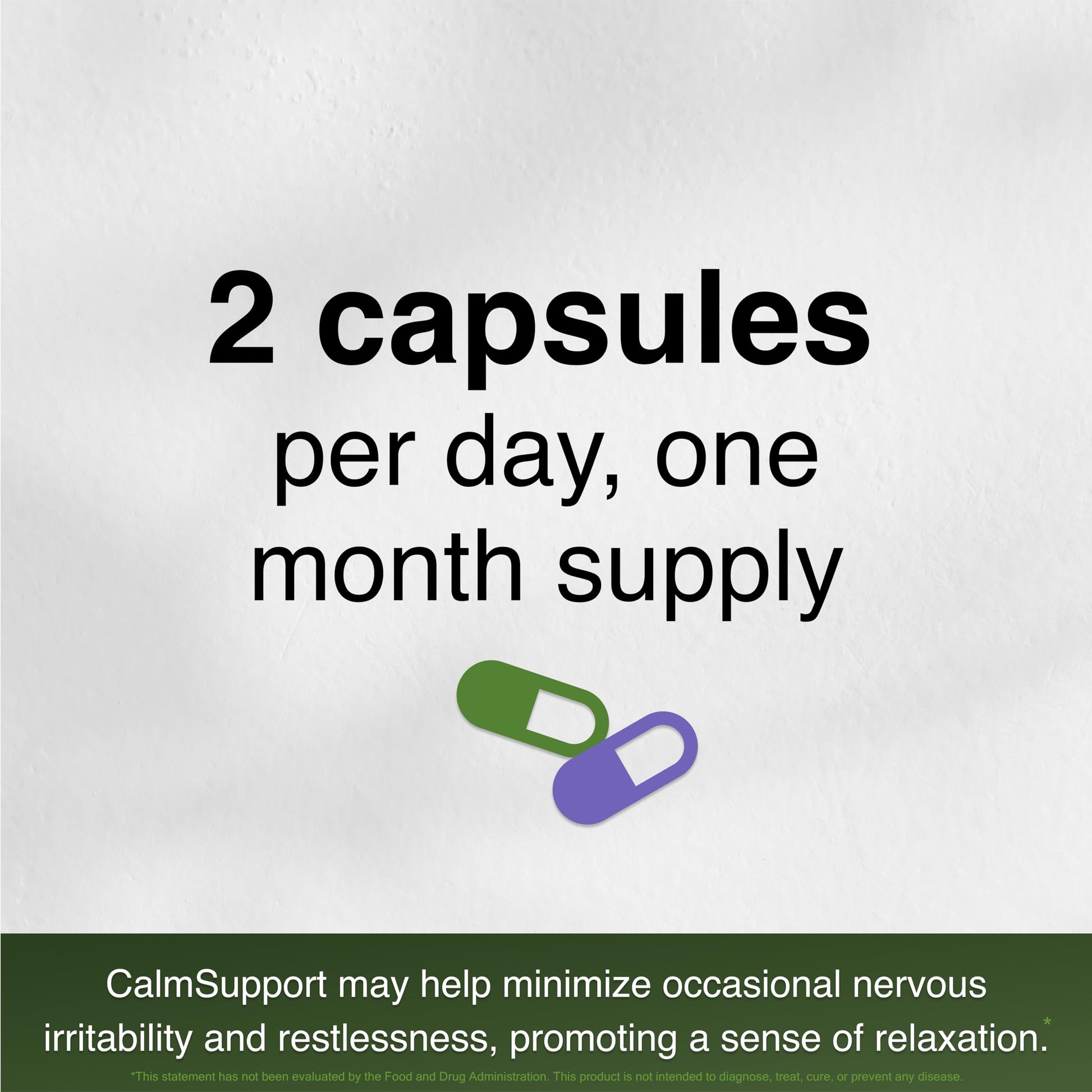 Suplemento CalmSupport con hierbas orgánicas y vitaminas
