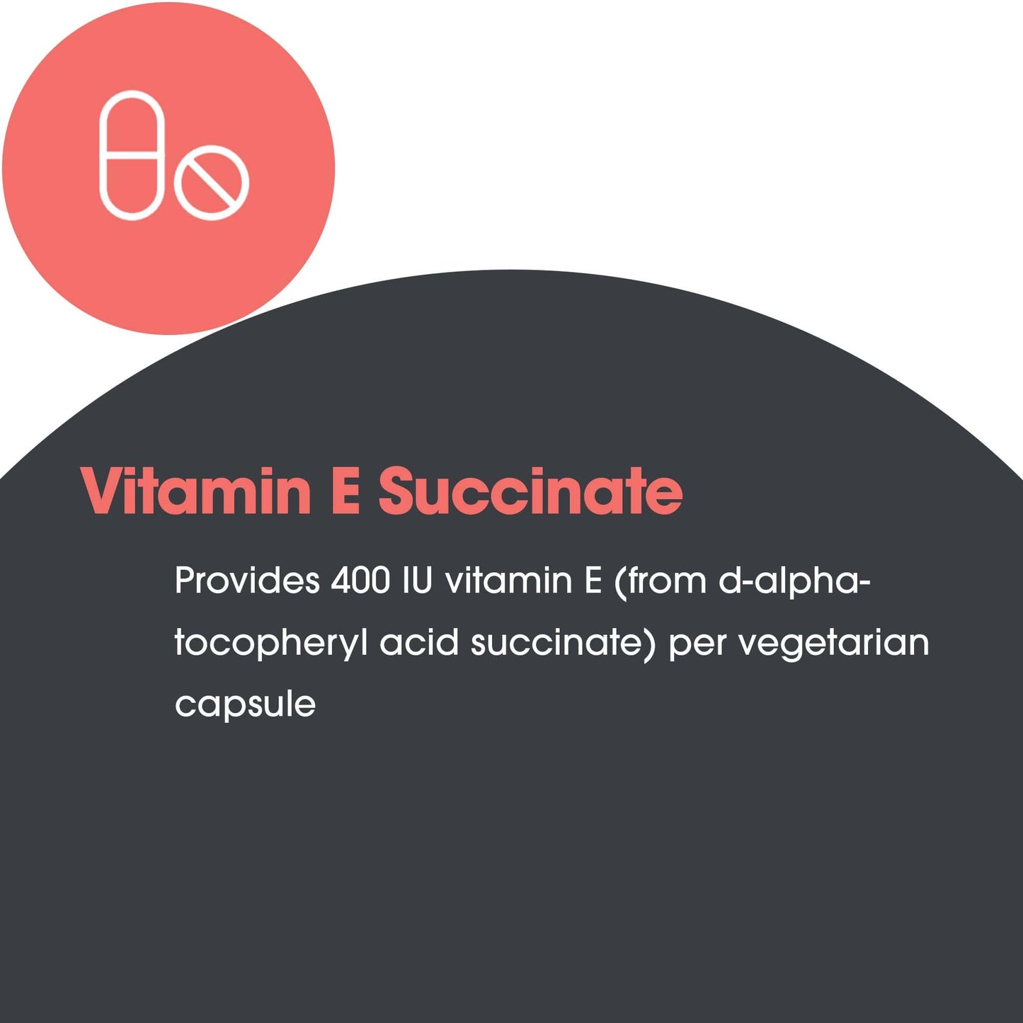 Suplemento en cápsulas vitamina E succinate 100 unidades