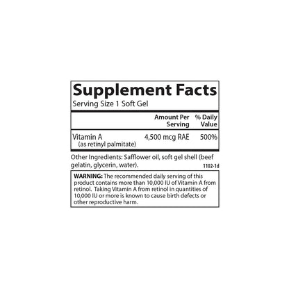 Suplemento Carlson Vitamin A Palmitato 240 cápsulas blandas