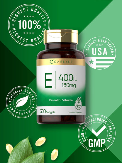 Suplemento Carlyle vitamina e 400 ui paquete 300 cápsulas blandas