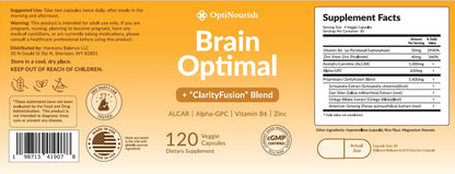 Suplemento cerebral vegano y libre de gluten para salud óptima