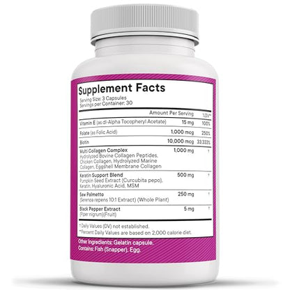 Suplemento colágeno multivitamínico para cabello piel y uñas