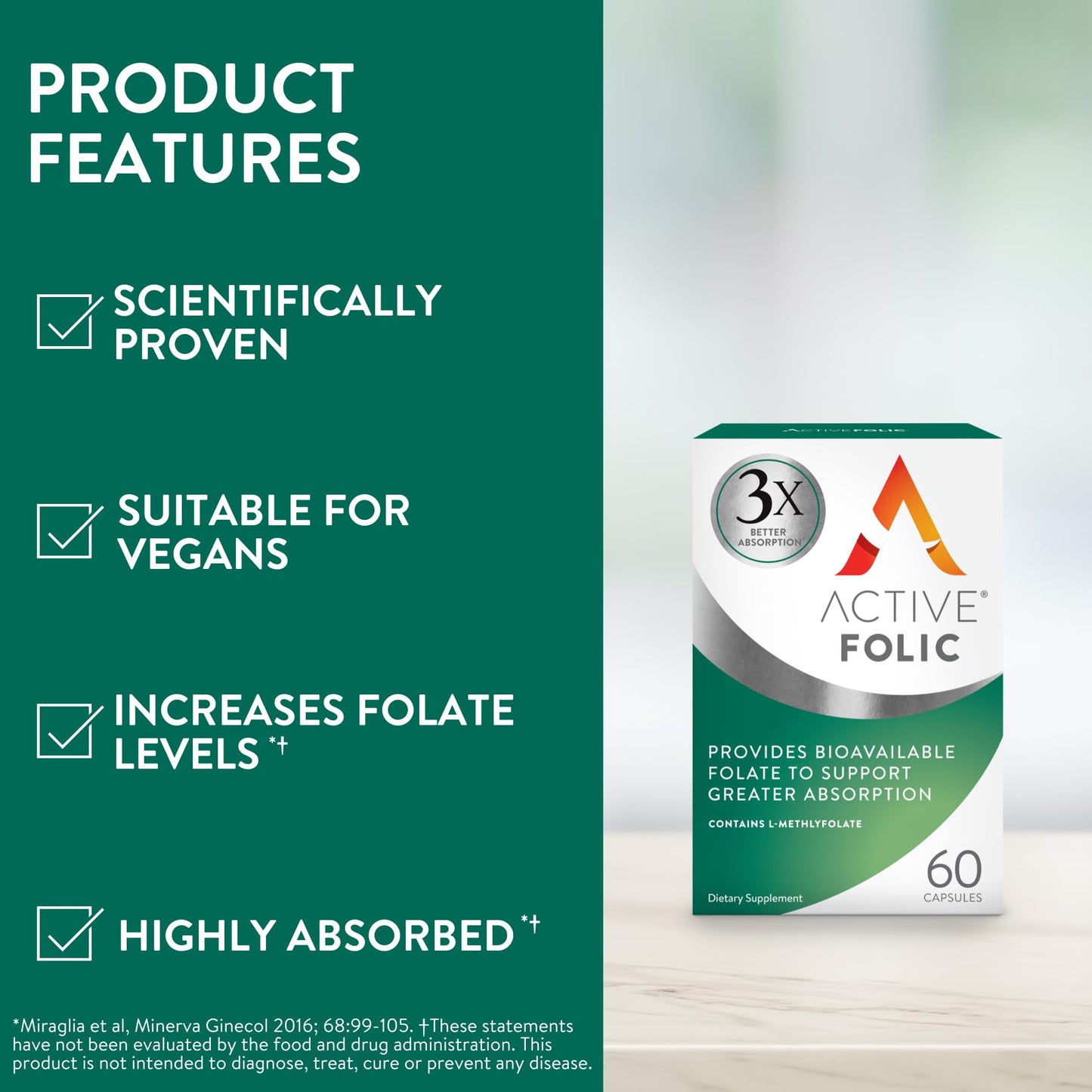 Suplemento para combatir cansancio Active Folic ACTIVEIRON