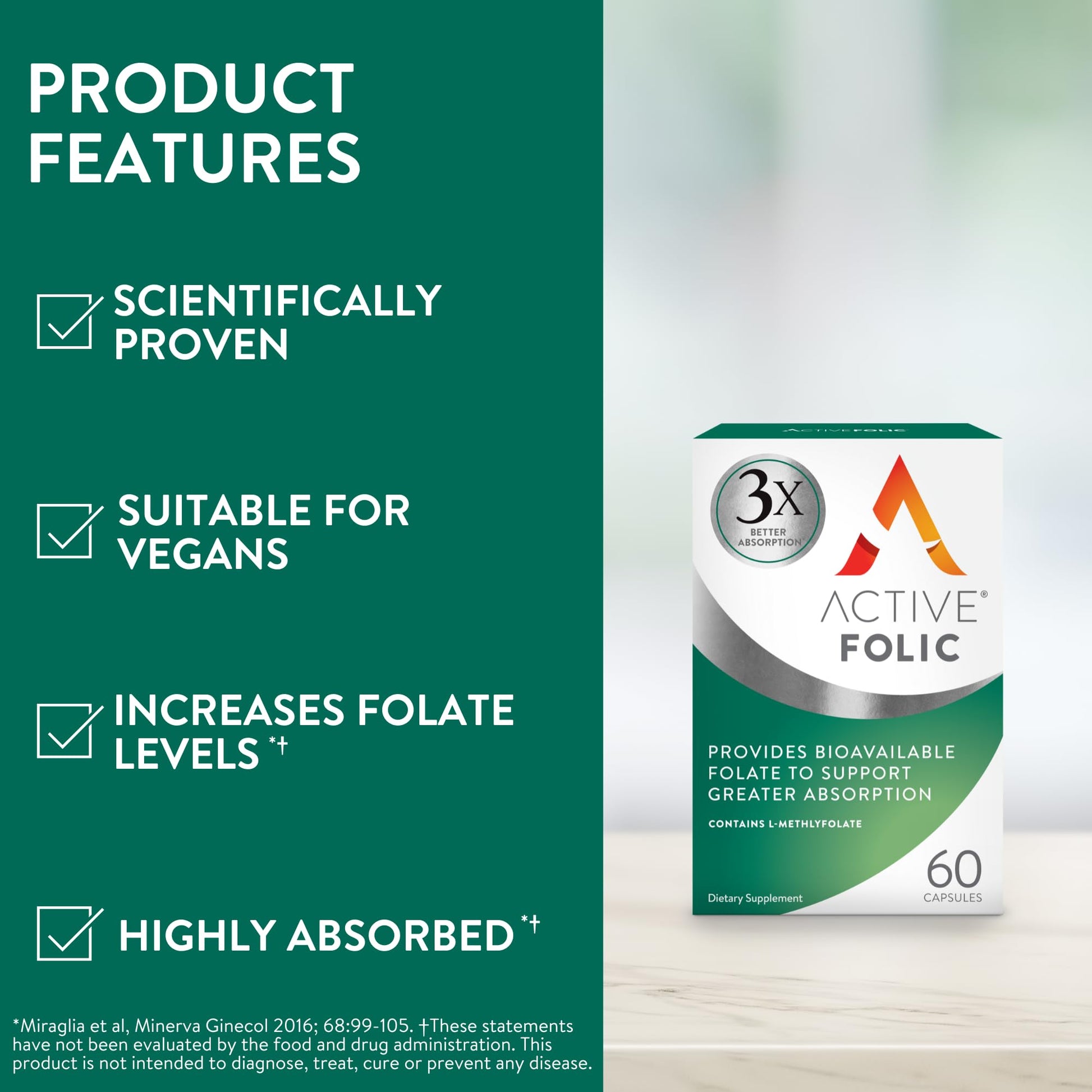 Suplemento para combatir cansancio Active Folic ACTIVEIRON