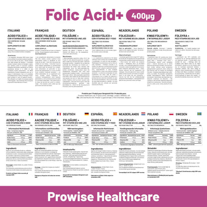 Suplemento cuidado embarazo Prowise ácido fólico yodo b12