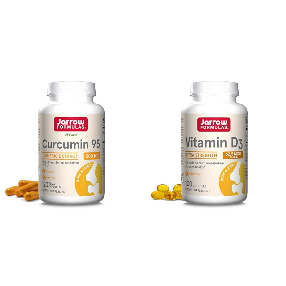 Suplemento curcumina 95 vegano 500 mg jarrow