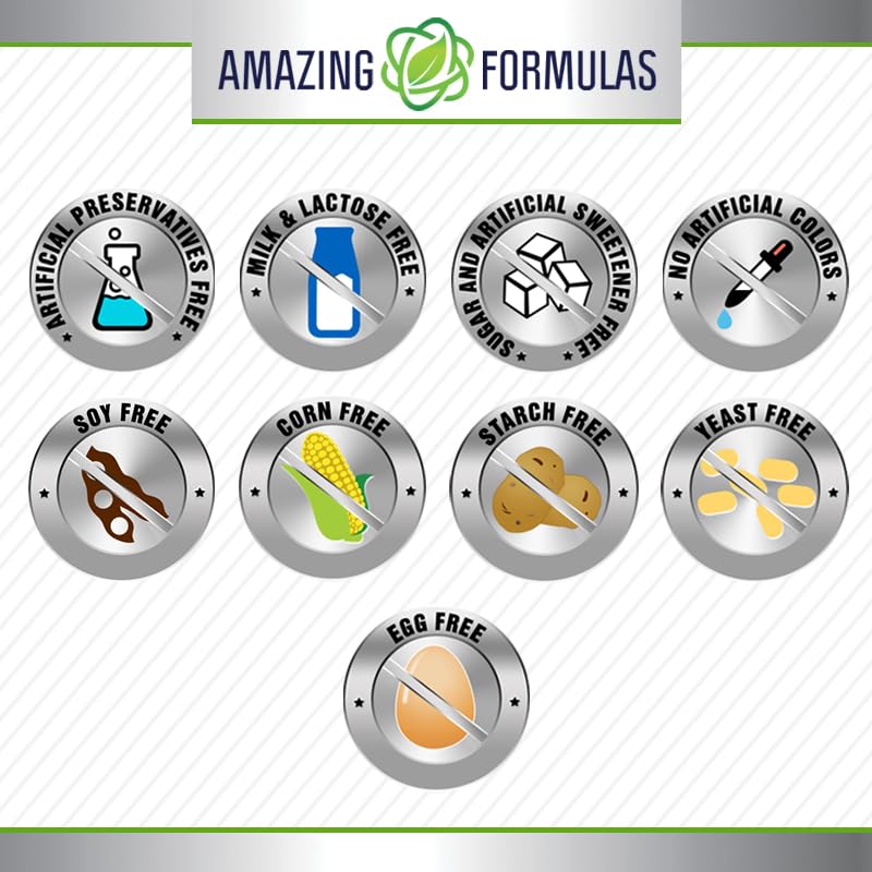 Suplemento D3 K2 Amazing Formulas No GMO sin gluten