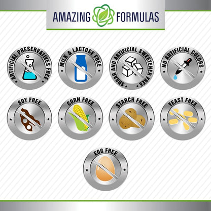 Suplemento D3 K2 Amazing Formulas No GMO sin gluten