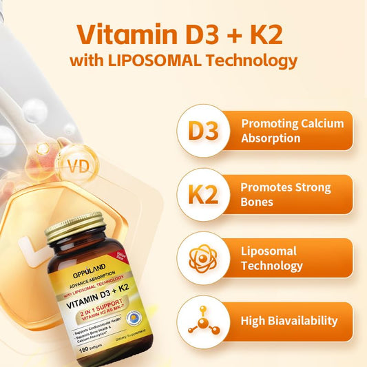 Suplemento d3k2 oppuland apoyo huesos y metabolismo calcio