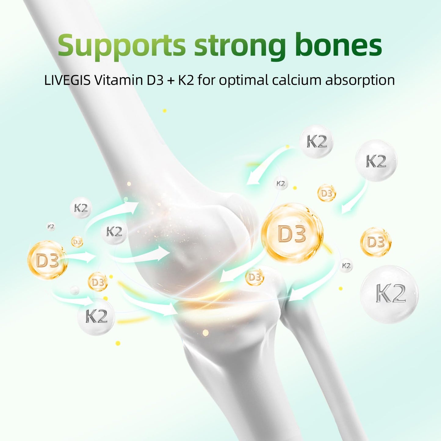Suplemento daily más potente vitamina d3 10000 iu y k2