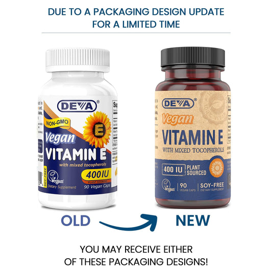 Suplemento DEVA Vitamina E con tocoferoles mixtos vegano